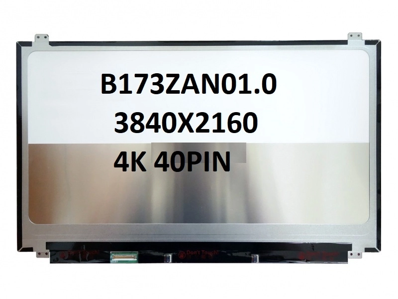 B173ZAN01.0 UYUMLU 17.3 İNÇ 40 PİN VİDALI SLİM LED LAPTOP EKRANI PANEL (3840X2160 4K UHD IPS)