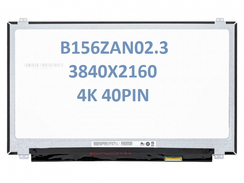 B156ZAN02.3 UYUMLU 15.6 İNÇ 40 PİN SLİM LED LAPTOP EKRANI PANEL (3840X2160 ULTRA HD 4K IPS)