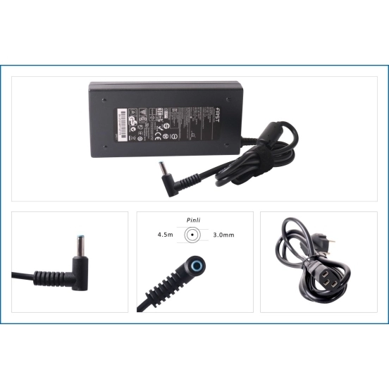 HP 19.5V 6.15A 120W ADAPTÖR (HP 4.5 X 3.0MM MAVİ UÇ - İNCE PİN)