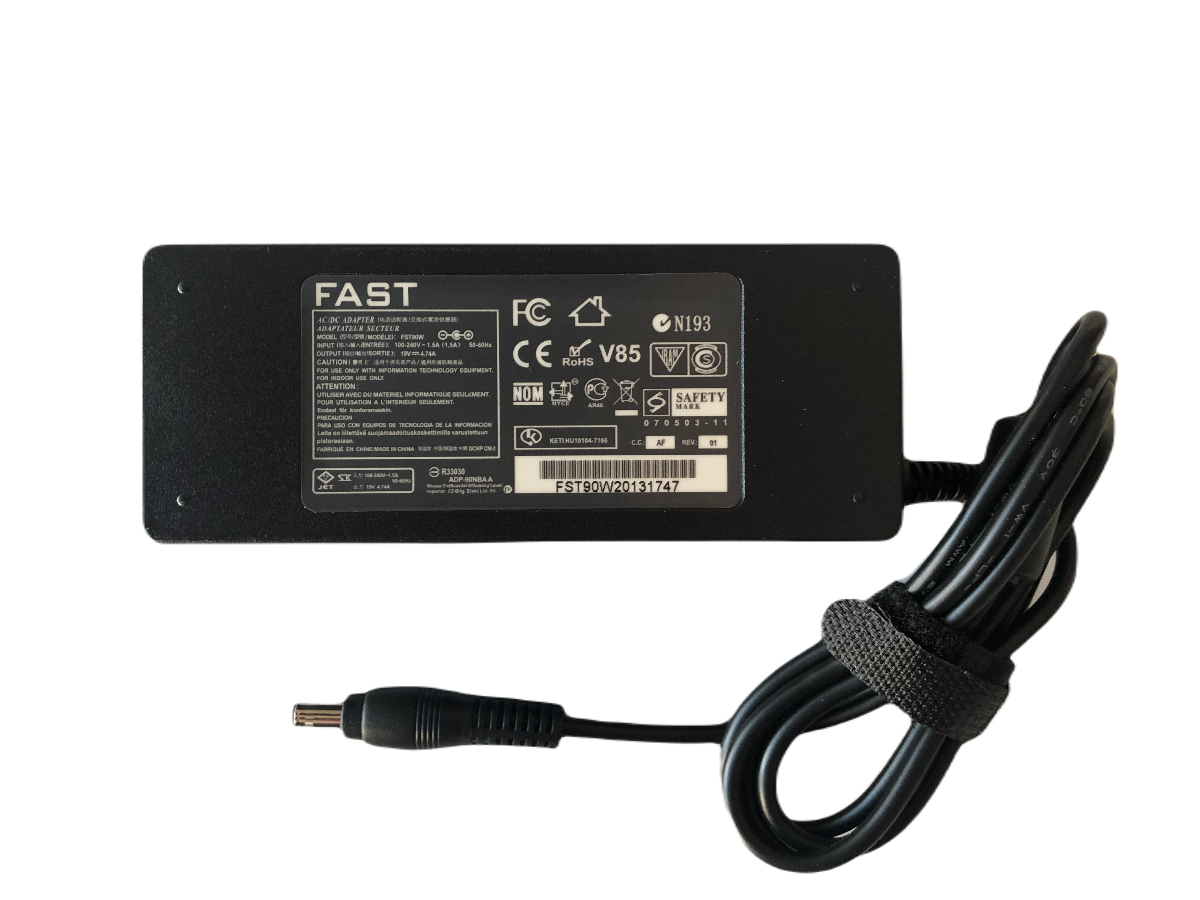 Samsung Notebook Adaptörü19V 4.74A 90WATT  5.5*3.0mm Pinli 