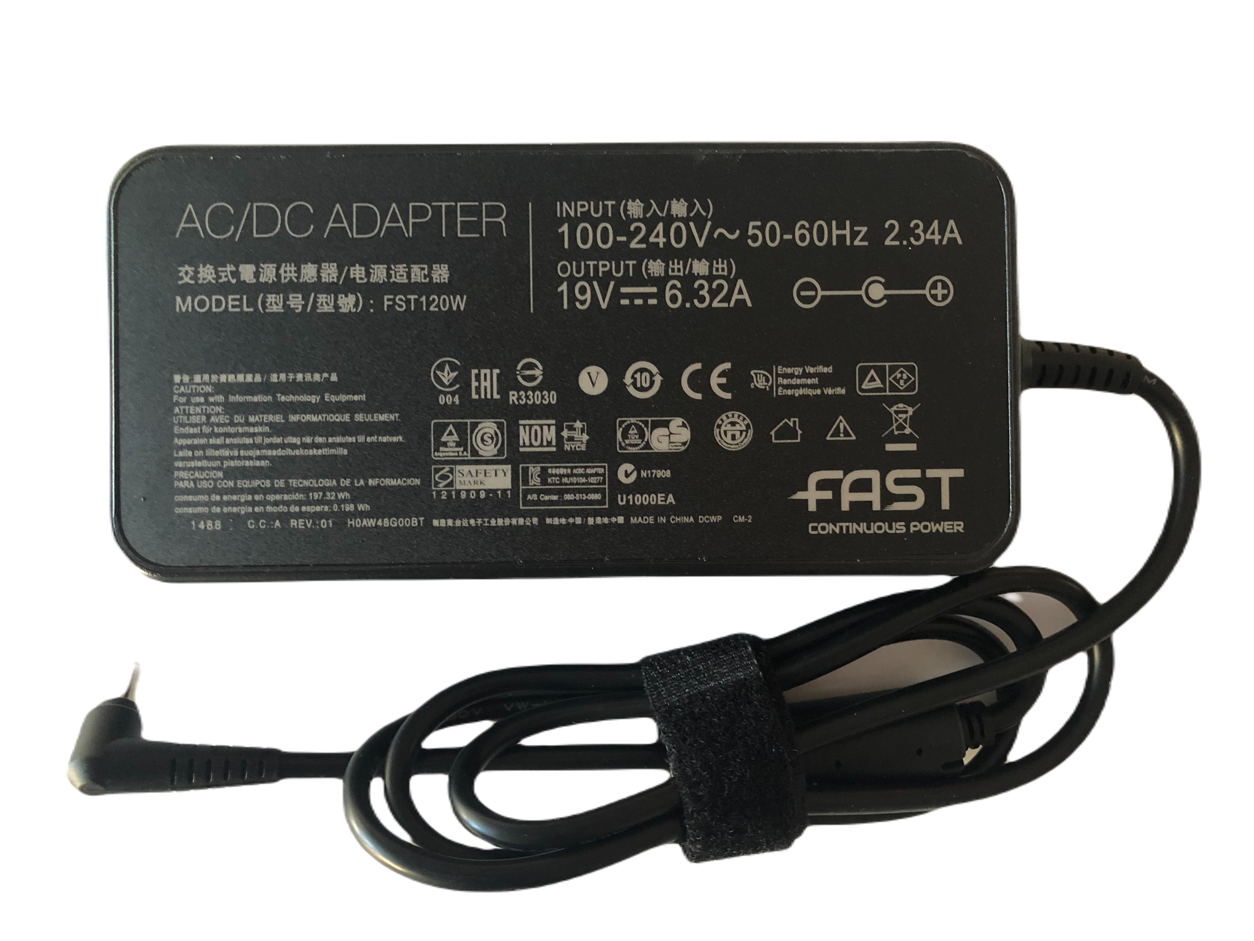 Fast 19V 6.32A 120WATT  5.5*2.5mm Asus Notebook Adaptörü