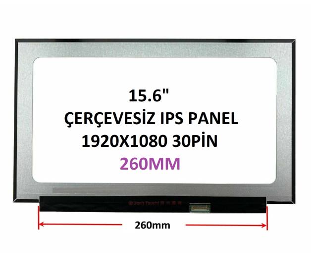 NV156FHM-N4S V8.1 15.6’’ 30 Pin 260mm PCB Vidasız Ekran Panel 1080