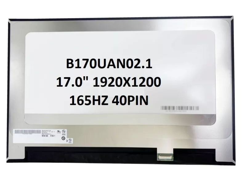  B170UAN01.2 17.0’’ 40PIN 165HZ 1920x1200